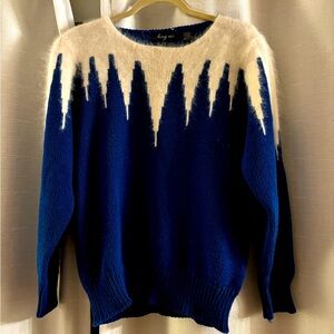 Vintage angora, lambswool, and acrylic sweater exquisite detailing size small